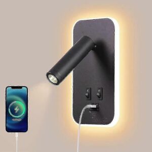 Unbranded LED Wall Light, Bedside Lamp with Switch, USB Charging Port, Adjustable Mood Lig Unbranded LED Wall Light, Bedside Lamp with Switch, USB Charging Port, Adjustable Mood Lig