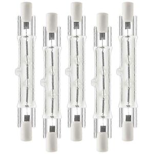 Unbranded Pack of 5 R7S 118mm 300W 230V Dimmable Linear Halogen Bulbs for Construction Sit Unbranded Pack of 5 R7S 118mm 300W 230V Dimmable Linear Halogen Bulbs for Construction Sit