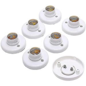 Unbranded Pack of 6 E27 Edison Screw Sockets for Ceiling Light Bulb Unbranded Pack of 6 E27 Edison Screw Sockets for Ceiling Light Bulb