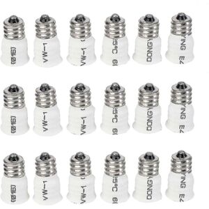 Unbranded 18 Pack E12 to E14 LED Bulb Converter Socket Adapter High Quality Unbranded 18 Pack E12 to E14 LED Bulb Converter Socket Adapter High Quality