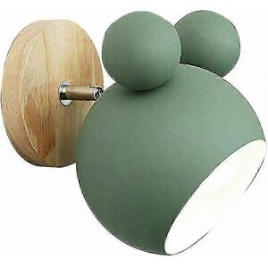 Unbranded Without bulb Nordic green wall lamp bedroom bedside cute wooden bear interior wa Unbranded Without bulb Nordic green wall lamp bedroom bedside cute wooden bear interior wa