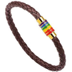 Kikidex (As show, One size) Leather Braided Rainbow Bangle Bracelet Kikidex (As show, One size) Leather Braided Rainbow Bangle Bracelet