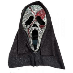 Unbranded Fun World Ghost Face Bloody Bling Mask Costume, Scary Halloween Costume Prop Gho Unbranded Fun World Ghost Face Bloody Bling Mask Costume, Scary Halloween Costume Prop Gho