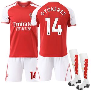 Unbranded (14 Gyökeres, 26#) 25-26 Arsenal Home Adult Children's Football Jersey Set(Inclu Unbranded (14 Gyökeres, 26#) 25-26 Arsenal Home Adult Children's Football Jersey Set(Inclu