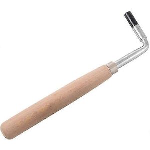 Unbranded Piano Tuning Wrench, L-Shaped, Stainless Steel, with Wooden Handle and Square Ad Unbranded Piano Tuning Wrench, L-Shaped, Stainless Steel, with Wooden Handle and Square Ad