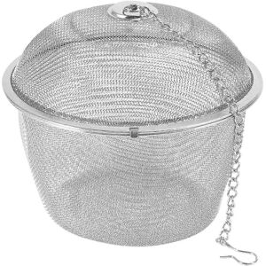 Unbranded Extra Large Stainless Steel Tea Ball with Chain and Screw Clasp Unbranded Extra Large Stainless Steel Tea Ball with Chain and Screw Clasp
