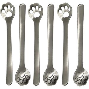 Unbranded Set of 6 Cat Paw Slotted Teaspoons, 5.8" Unbranded Set of 6 Cat Paw Slotted Teaspoons, 5.8"
