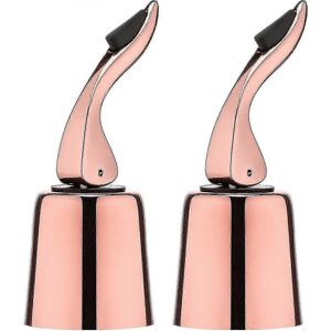 Unbranded Wine Bottle Stoppers (Rose Gold), 2 Pcs Stainless Steel Vacuum Wine Bottle Stopp Unbranded Wine Bottle Stoppers (Rose Gold), 2 Pcs Stainless Steel Vacuum Wine Bottle Stopp