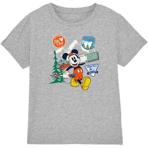 Disney Childrens/Kids Ski Club Mickey Mouse Badge Heather T-Shirt Disney Childrens/Kids Ski Club Mickey Mouse Badge Heather T-Shirt