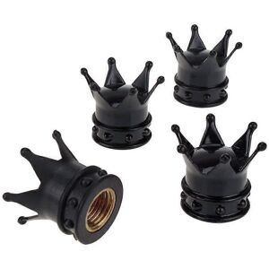 Kikidex (Black, One size) PinkCrown Tire Wheel Stem Air Valve Caps Car Truck Hot Rod Bik Kikidex (Black, One size) PinkCrown Tire Wheel Stem Air Valve Caps Car Truck Hot Rod Bik