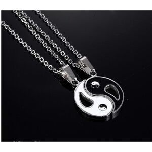 Kikidex (As show, One size) Friend Couple Bestie Necklaces Heart 2 Piece Gifts Women Tee Kikidex (As show, One size) Friend Couple Bestie Necklaces Heart 2 Piece Gifts Women Tee