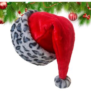 Unbranded (red hat) Adult Christmas Hat Winter Holiday Double-Layer Leopard-Print Plush Sa Unbranded (red hat) Adult Christmas Hat Winter Holiday Double-Layer Leopard-Print Plush Sa