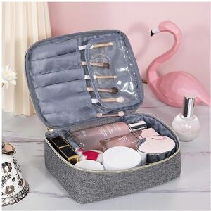 Kikidex (As show, One size) Bag grey 22.5*8*16.5cm/0.15KG Ladies Velvet Cosmetic Bag Tra Kikidex (As show, One size) Bag grey 22.5*8*16.5cm/0.15KG Ladies Velvet Cosmetic Bag Tra