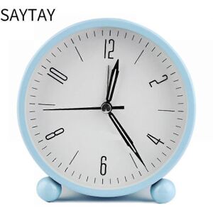 Kikidex (As show, One size) SAYTAY Analog Alarm Clock, 4 inch Super Silent Non Ticking S Kikidex (As show, One size) SAYTAY Analog Alarm Clock, 4 inch Super Silent Non Ticking S