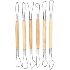 Unbranded Ceramic and Pottery Sculpting Tools, 6 Pcs Double Ended Carving Tools Set, Woode Unbranded Ceramic and Pottery Sculpting Tools, 6 Pcs Double Ended Carving Tools Set, Woode