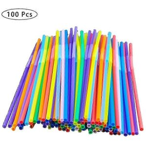 Unbranded (D) 100pcs Flexible Fluorescent Plastic Drinking Straws Disposable Beverage Stra Unbranded (D) 100pcs Flexible Fluorescent Plastic Drinking Straws Disposable Beverage Stra