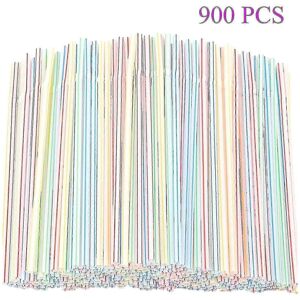 Unbranded 900 Pcs Disposable Plastic Straws for Parties, Bars, Beverage Shops and Home Str Unbranded 900 Pcs Disposable Plastic Straws for Parties, Bars, Beverage Shops and Home Str