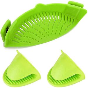 Unbranded (Green) Silicone Colander Clip Design with 2 other silicone gloves Unbranded (Green) Silicone Colander Clip Design with 2 other silicone gloves