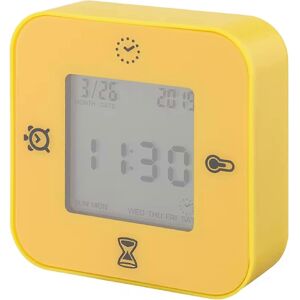 Kikidex (As show, One size) Clock/Thermometer/Alarm/Timer, 4 Functions Desk Clock (Yello Kikidex (As show, One size) Clock/Thermometer/Alarm/Timer, 4 Functions Desk Clock (Yello