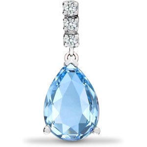 Jewelco London 18ct White Gold 3 Claw Set Round H I1 0.05ct Diamond and Pear Blu Jewelco London 18ct White Gold 3 Claw Set Round H I1 0.05ct Diamond and Pear Blu