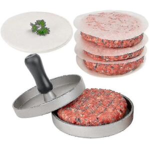 Unbranded Non-stick Aluminum Hamburger Press with 100 Fress Paper Sheets Unbranded Non-stick Aluminum Hamburger Press with 100 Fress Paper Sheets