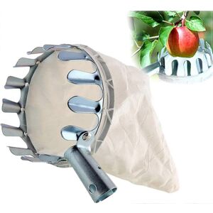 Unbranded Fruit picker, 1 fruit picker, metal, with bag, cherry picker, diameter 16 cm (si Unbranded Fruit picker, 1 fruit picker, metal, with bag, cherry picker, diameter 16 cm (si