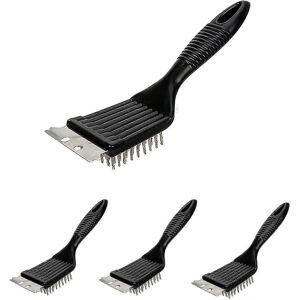 Unbranded 4-Piece BBQ Cleaning Brush with Stainless Steel Spatula for Optimal Grill Cleani Unbranded 4-Piece BBQ Cleaning Brush with Stainless Steel Spatula for Optimal Grill Cleani