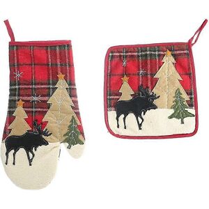 Unbranded Set of 2 Christmas potholders in fabric and cotton Unbranded Set of 2 Christmas potholders in fabric and cotton