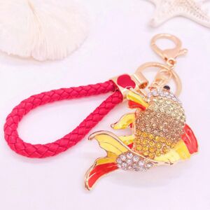 Kikidex (As show, One size) Cute Animianl Keychains for Women Bling Goldfish Key Ring wi Kikidex (As show, One size) Cute Animianl Keychains for Women Bling Goldfish Key Ring wi