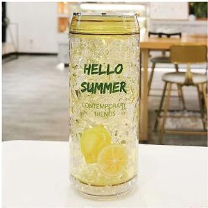 Kikidex (As show, One size) Summer Plastic Outdoor Sports Double Layer Cold Water Cup Ye Kikidex (As show, One size) Summer Plastic Outdoor Sports Double Layer Cold Water Cup Ye