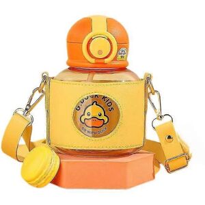 Kikidex (As show, One size) Little Yellow Duck Summer Portable Anti-fall Cup Pink 700ml Kikidex (As show, One size) Little Yellow Duck Summer Portable Anti-fall Cup Pink 700ml