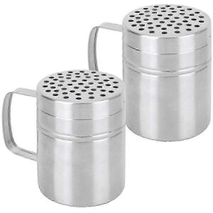 Unbranded (Small) Metal salt and pepper shakers with handle, for seasonings and spices, wi Unbranded (Small) Metal salt and pepper shakers with handle, for seasonings and spices, wi