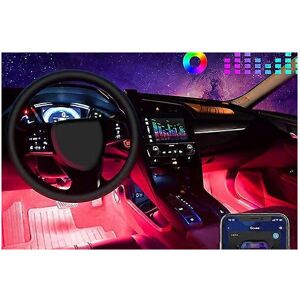 Kikidex (As show, One size) Foot sound-activated LED car colorful music rhythm light-APP Kikidex (As show, One size) Foot sound-activated LED car colorful music rhythm light-APP