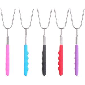 Unbranded Pack Extendable Stainless Steel Skewers for Camping BBQ Unbranded Pack Extendable Stainless Steel Skewers for Camping BBQ