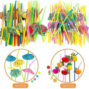Unbranded Pack of 100 disposable umbrella-shaped straws, ideal for decorating a table, for Unbranded Pack of 100 disposable umbrella-shaped straws, ideal for decorating a table, for