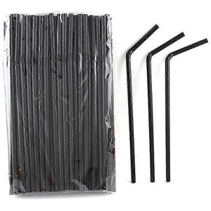 Unbranded (100pcs - Black) 100pcs Black/Clear Drinking Straws Flexible Plastic Straws Mult Unbranded (100pcs - Black) 100pcs Black/Clear Drinking Straws Flexible Plastic Straws Mult