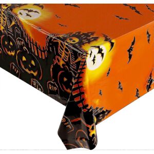 Unbranded Halloween Tablecloth, 137 x 274 cm, Orange Pumpkin Skeleton Pattern, Plastic, Wa Unbranded Halloween Tablecloth, 137 x 274 cm, Orange Pumpkin Skeleton Pattern, Plastic, Wa