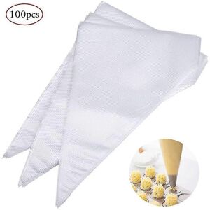 Unbranded 100 Pcs Large Disposable Piping Bags with 1 Stainless Steel Nozzle, Professional Unbranded 100 Pcs Large Disposable Piping Bags with 1 Stainless Steel Nozzle, Professional