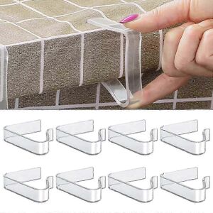 Unbranded 8 Pcs Clear Tablecloth Clips Picnic Windproof Tablecloth Clips for Home Wedding Unbranded 8 Pcs Clear Tablecloth Clips Picnic Windproof Tablecloth Clips for Home Wedding