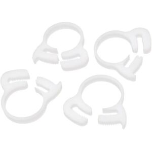 Unbranded Hose clamp, double ratchet joint, 21.5 mm-23.5 mm, white plastic, 4 pieces Unbranded Hose clamp, double ratchet joint, 21.5 mm-23.5 mm, white plastic, 4 pieces