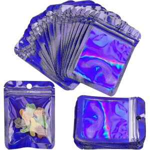 Unbranded Aluminum Ziplock Bags, 100 Pack Resealable Smell Proof Food Bags, Holographic Pa Unbranded Aluminum Ziplock Bags, 100 Pack Resealable Smell Proof Food Bags, Holographic Pa