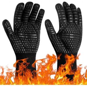 Unbranded BBQ Gloves, Heat Resistant Oven Gloves up to 800C, Heat Resistant and Non-Slip K Unbranded BBQ Gloves, Heat Resistant Oven Gloves up to 800C, Heat Resistant and Non-Slip K