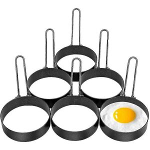 Unbranded 6 Pcs Stainless Steel Round Egg Rings Non-Stick Egg Rings for Cooking Eggs Unbranded 6 Pcs Stainless Steel Round Egg Rings Non-Stick Egg Rings for Cooking Eggs