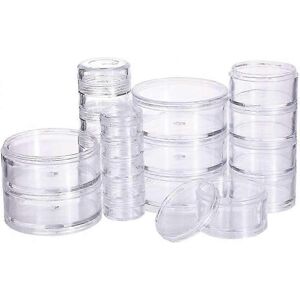 Unbranded Mixed Size Stackable Round Plastic Containers, 4 Columns (5 Layers/Column) Unbranded Mixed Size Stackable Round Plastic Containers, 4 Columns (5 Layers/Column)