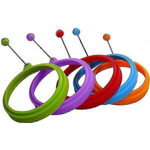 Unbranded 5 Pack Non-Stick Silicone Round Omelette Molds for Breakfast Unbranded 5 Pack Non-Stick Silicone Round Omelette Molds for Breakfast