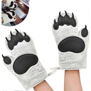 Unbranded Heat Resistant Oven Mitts, 1 Pair Bear Claw Pattern Silicone Non-Slip Oven Glove Unbranded Heat Resistant Oven Mitts, 1 Pair Bear Claw Pattern Silicone Non-Slip Oven Glove