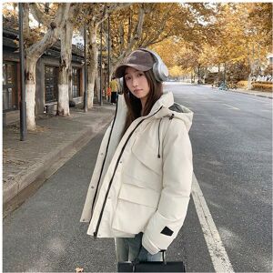 Gaatpot (Off-white, XXL) Hooded outdoor cotton coat hooded warm cotton coat 2025 winter Gaatpot (Off-white, XXL) Hooded outdoor cotton coat hooded warm cotton coat 2025 winter
