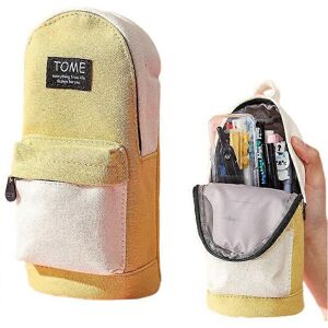 Kikidex (As show, One size) Pencil box large capacity canvas stationery vertical retro s Kikidex (As show, One size) Pencil box large capacity canvas stationery vertical retro s