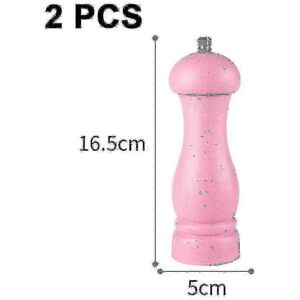 Unbranded High quality oak wood salt and pepper mill (pink, Nordic green), adjustable coar Unbranded High quality oak wood salt and pepper mill (pink, Nordic green), adjustable coar