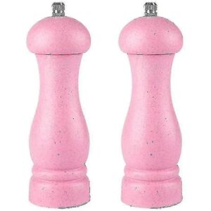 Unbranded (pink box) High quality oak wood salt and pepper mill, adjustable coarseness and Unbranded (pink box) High quality oak wood salt and pepper mill, adjustable coarseness and